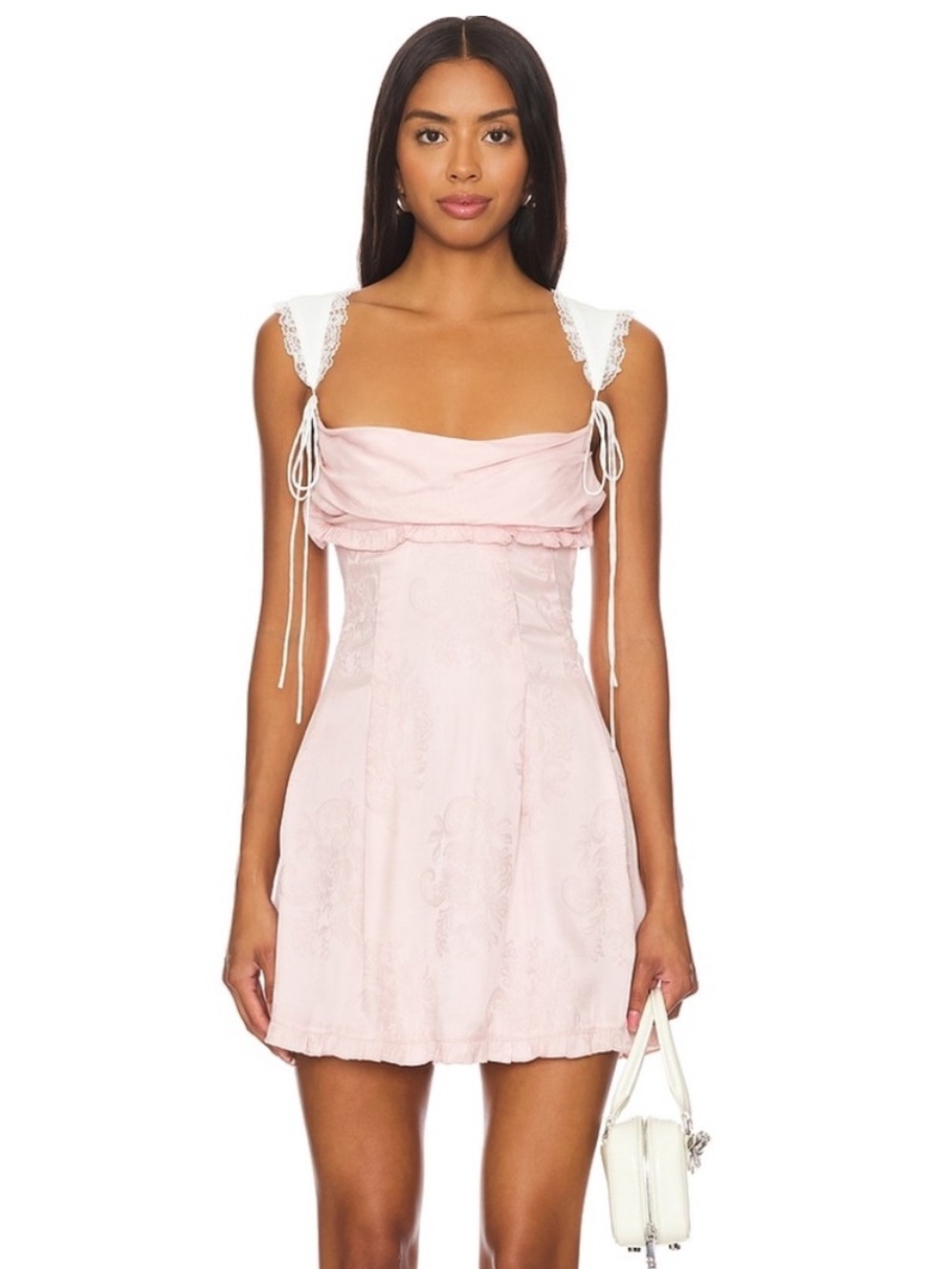 For Love & Lemons Holland Mini Dress Pink Size XS